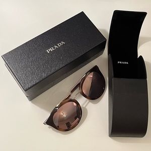 Prada Sunglasses — Brown Havana / Yellow Rose Lenses